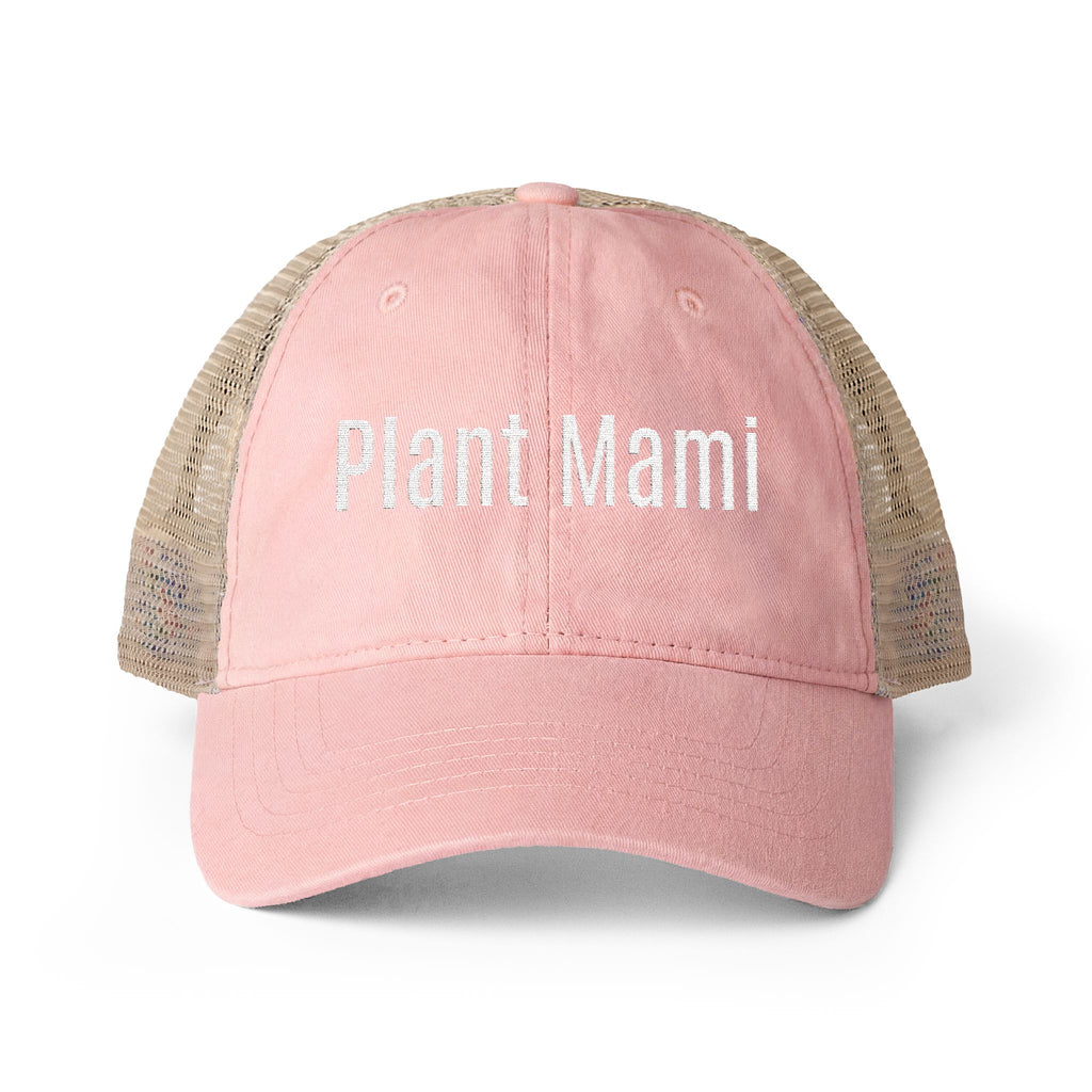 Plant Mami Embroidered Mesh Floral Caps