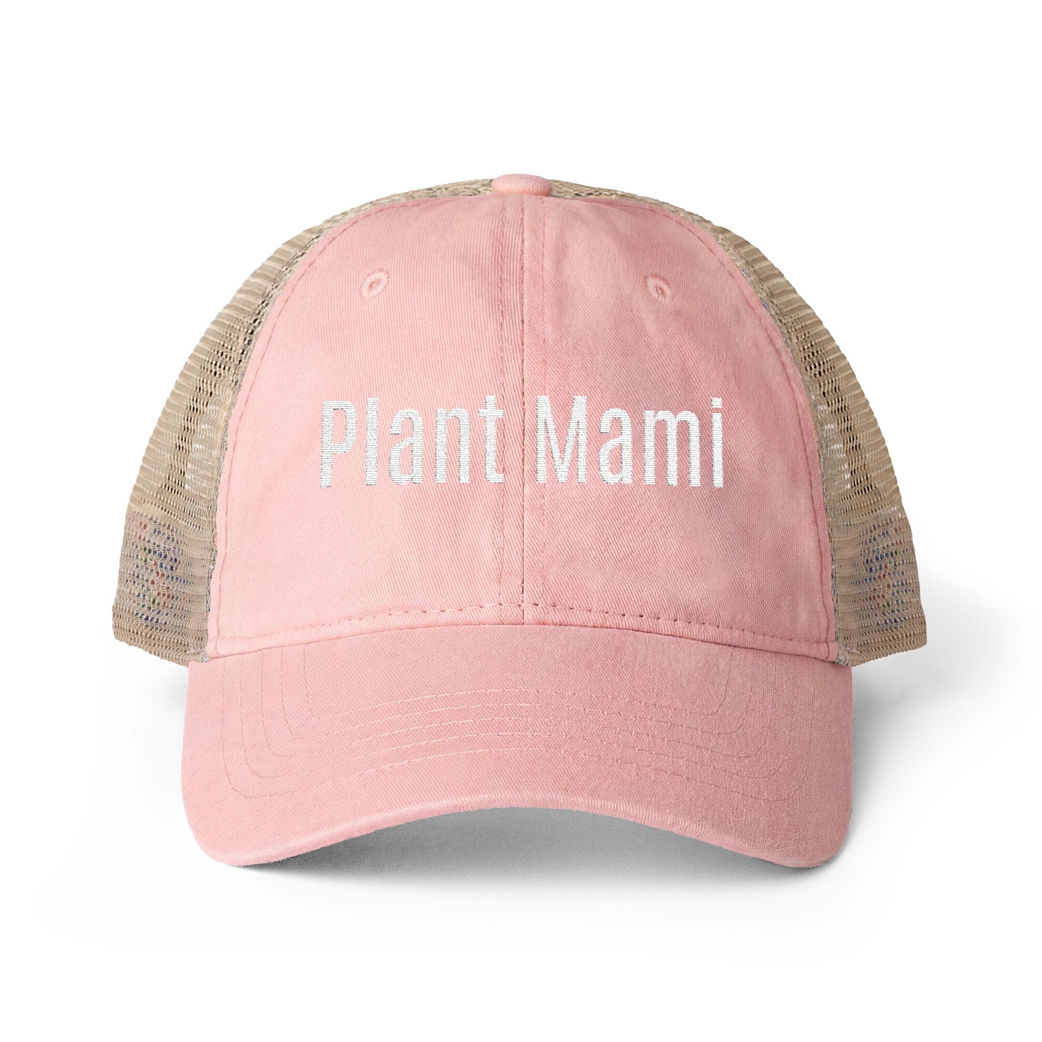 Plant Mami Embroidered Mesh Floral Caps