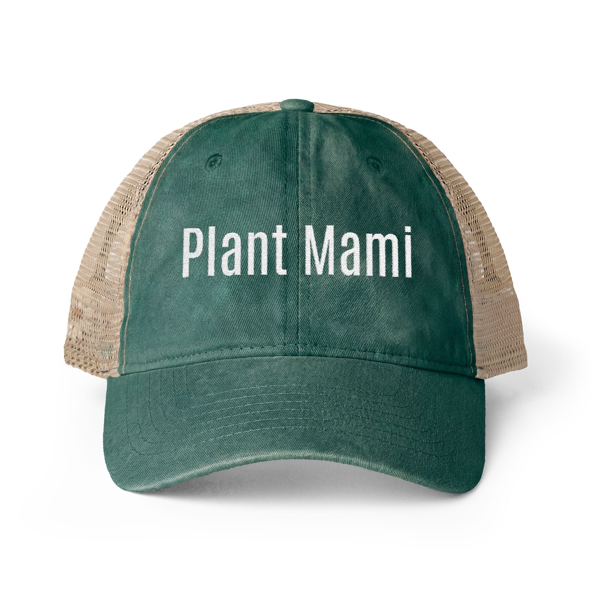 Plant Mami Embroidered Mesh Floral Caps