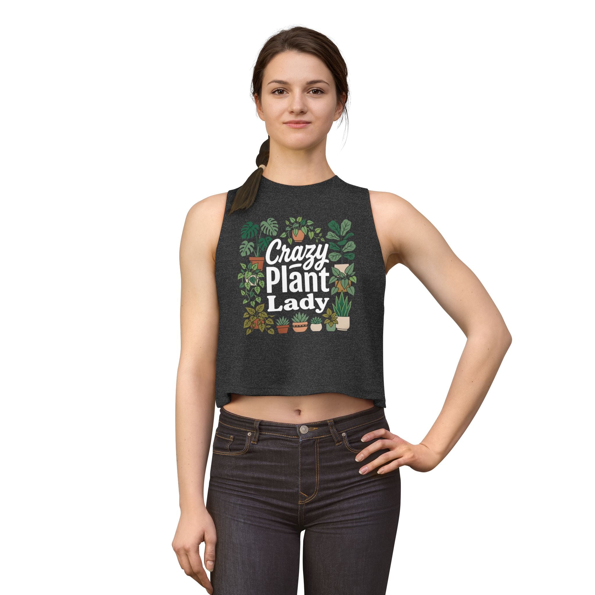 Crazy Plant Lady Crop Top Tank